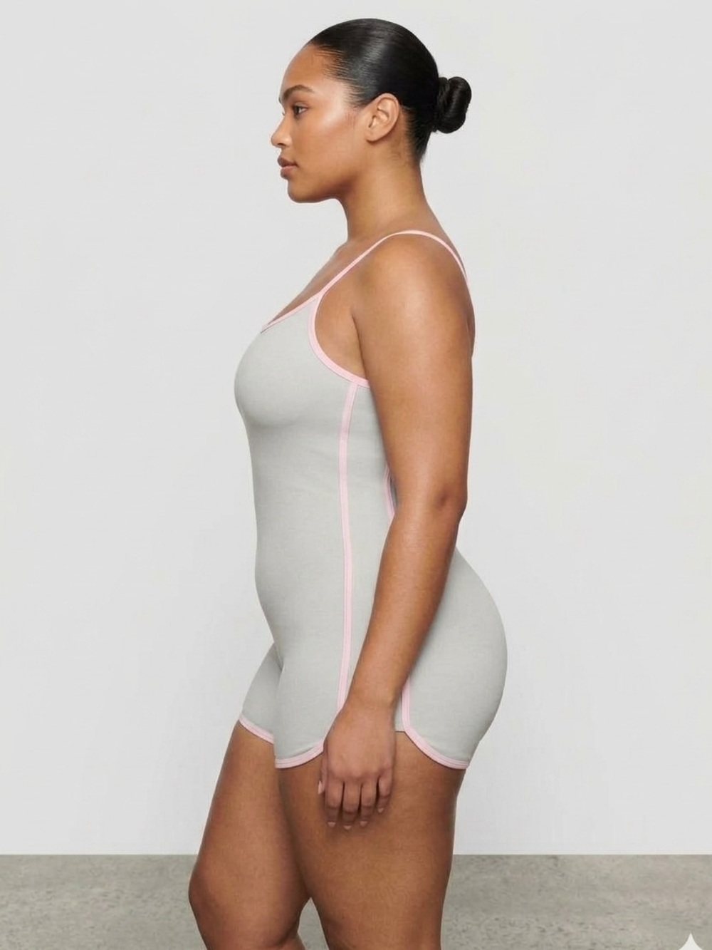 NWT SKIMS Fits Everybody Contrast Trim Onesie Platinum Multi 3X
